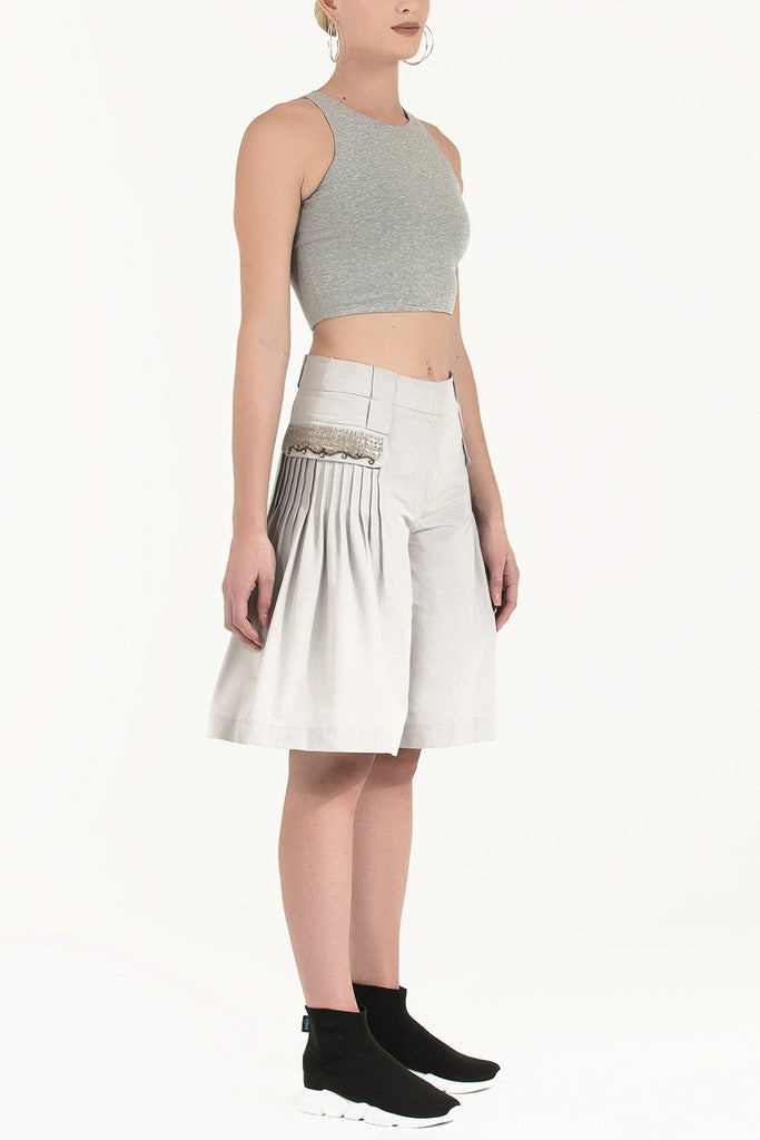 Gray Indian embroidered skort  70000