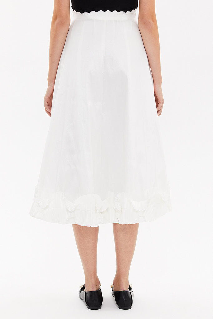 White Pleated skirt 81082