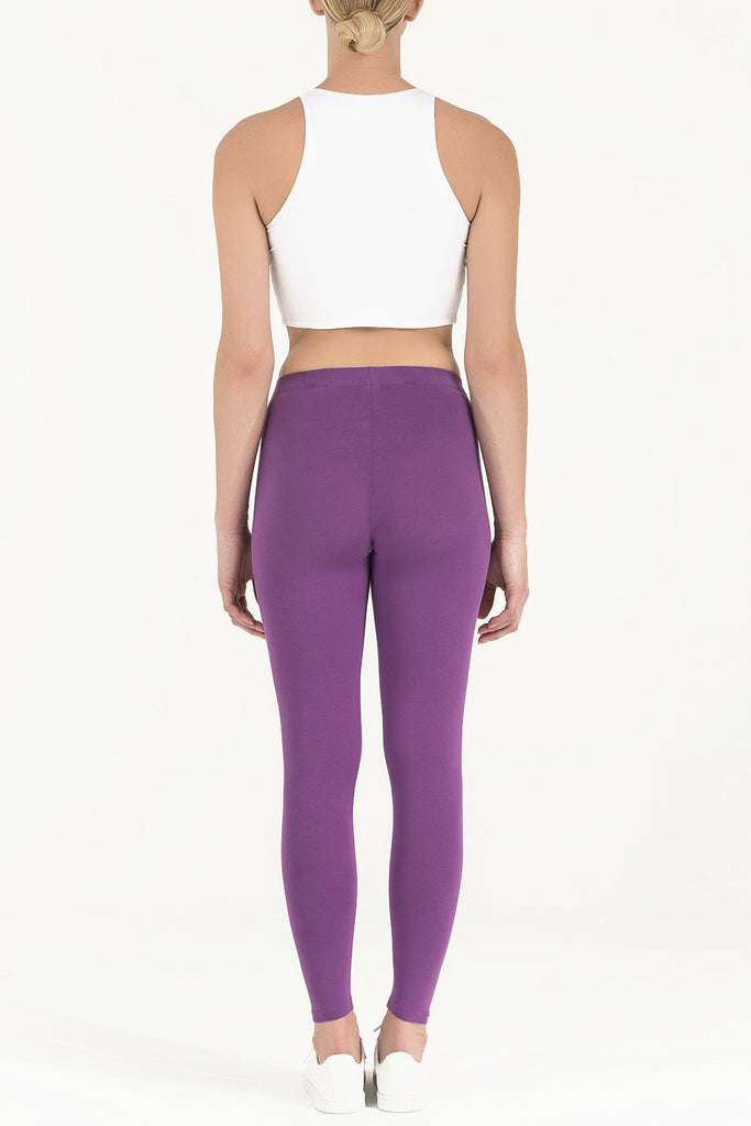 Purple Woven  leggings 41164