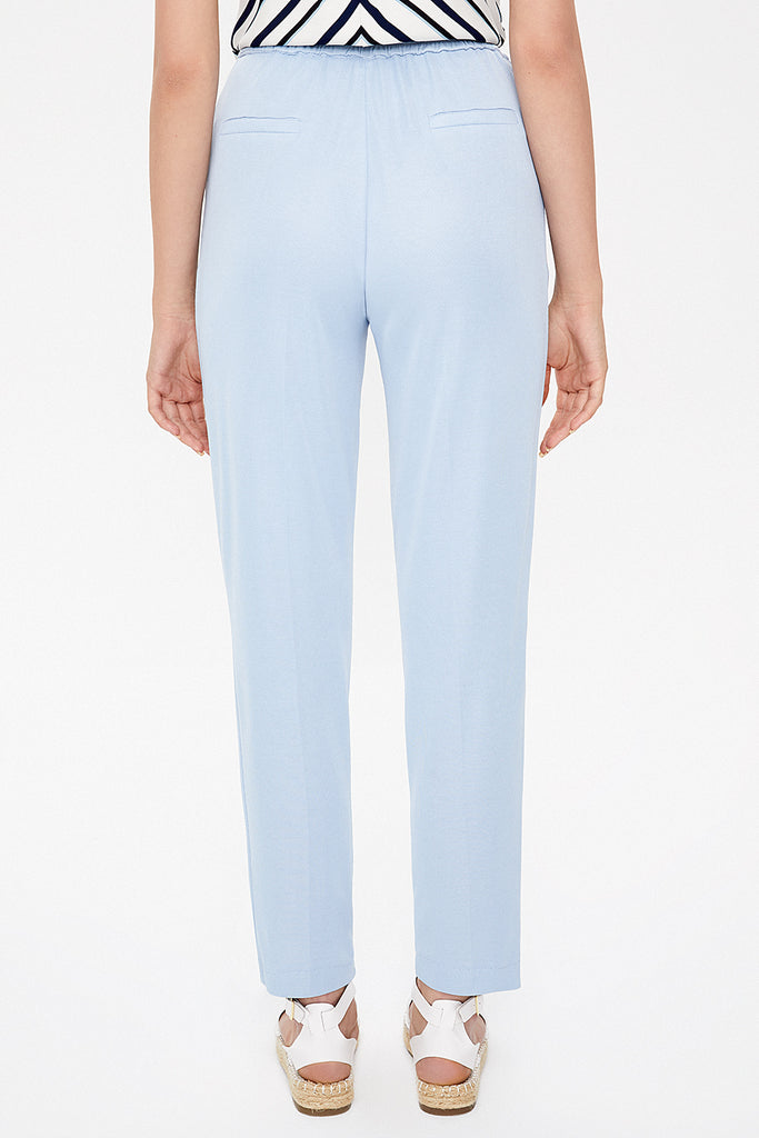 Light Blue Elastic wide cut pants 41348