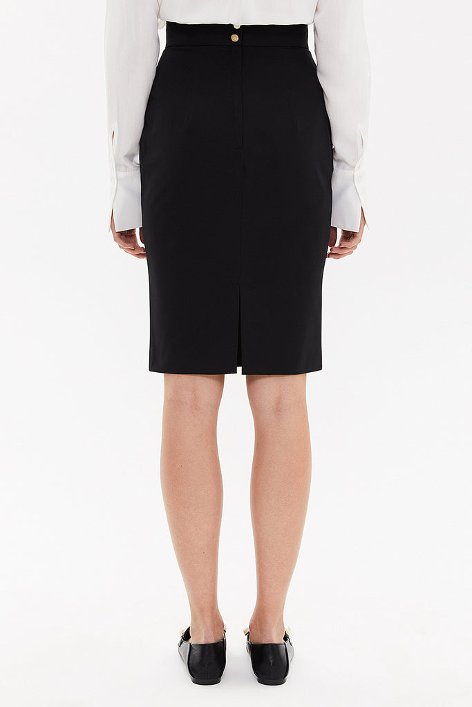 Black Slim fit Slim-fit skirt 80462