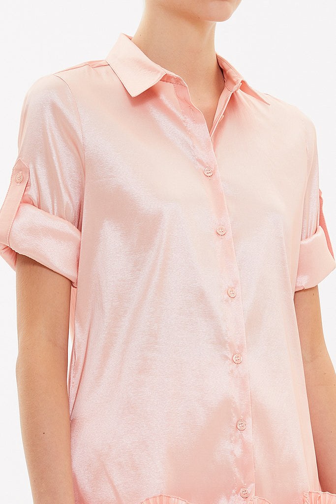 Salmon Pleated shirt 10735