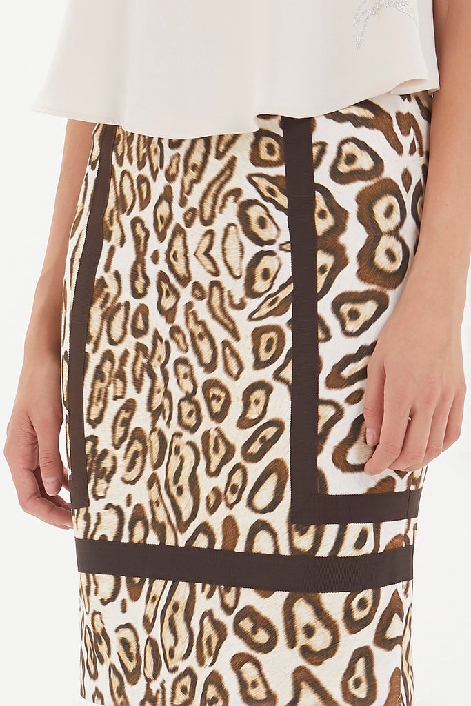 Pars Leopard cotton skirt 80487