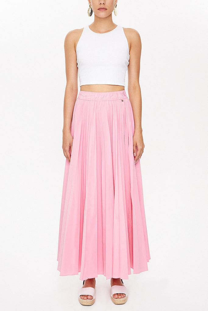 Pink Pleated skirt 81088