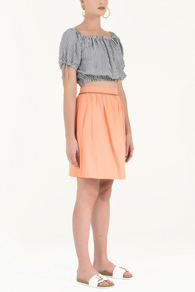 Orange Metal waist accessory balloon skirt 80692