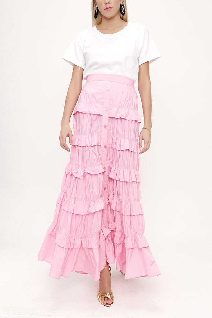 Pink Pleated skirt 81168