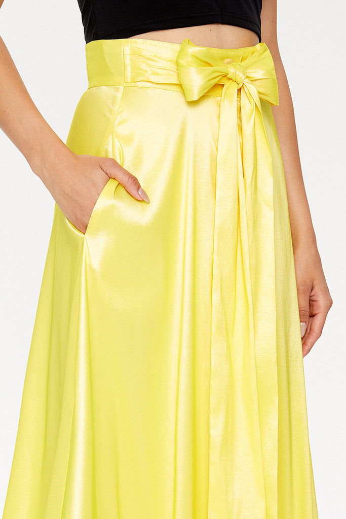 Yellow Pleated skirt 81082