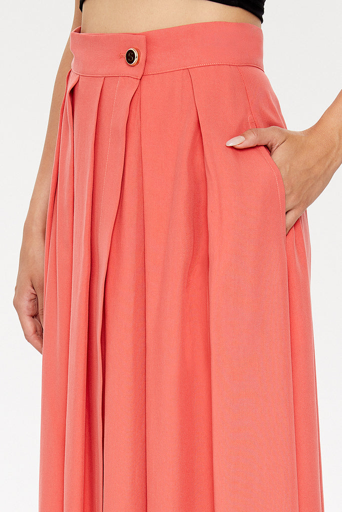 Coral Wrap-over maxi skirt  81068