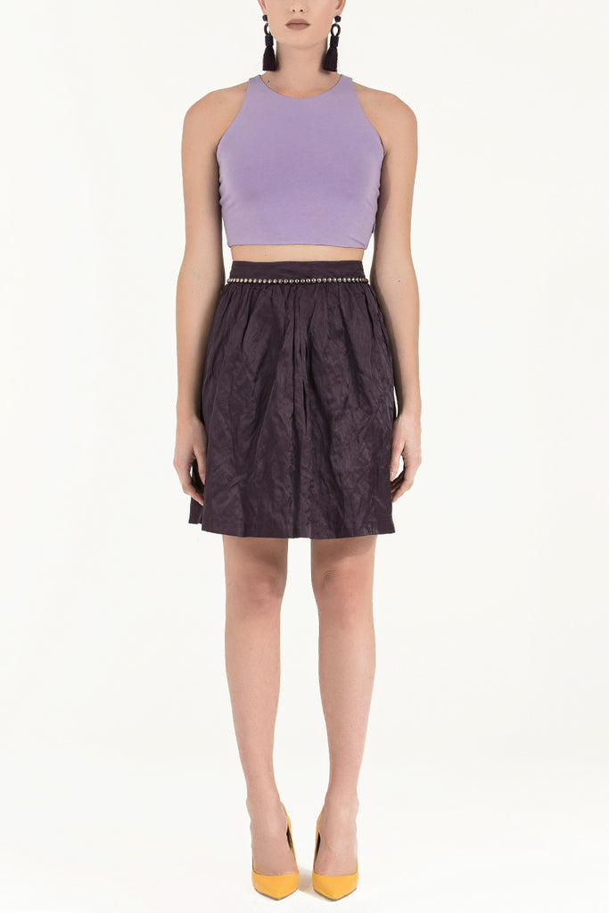 Purple Metal waist accessory balloon skirt 80692