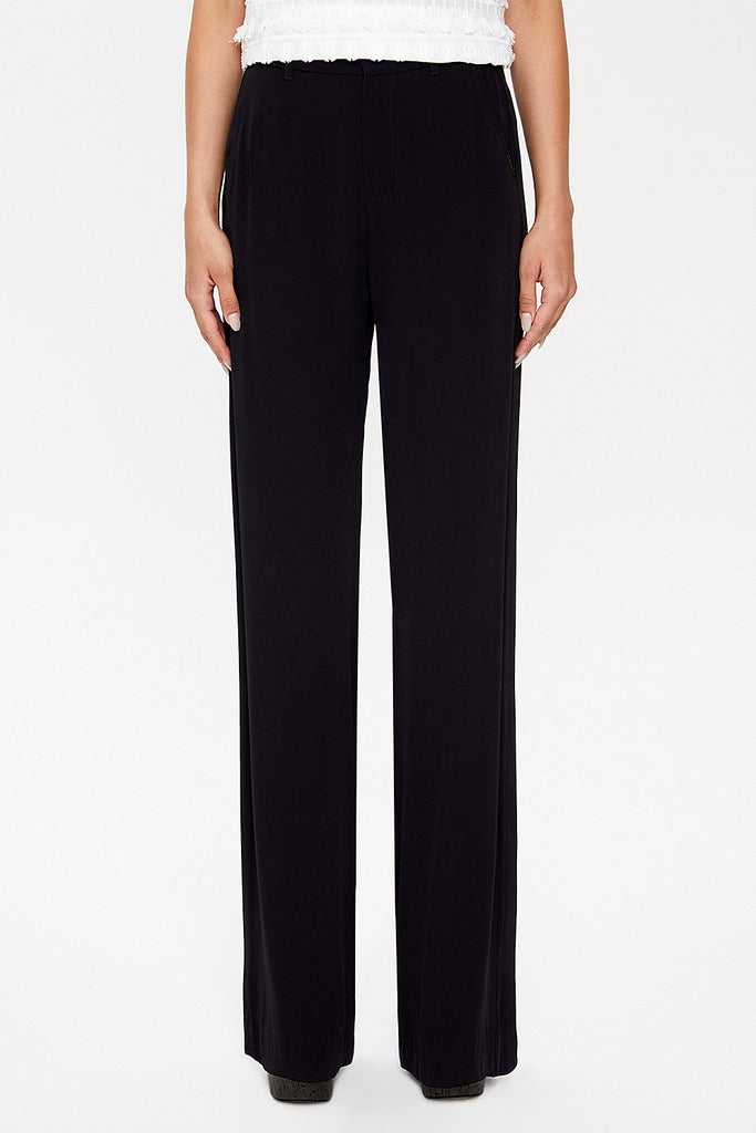 Black High waist wide cut Pants 41347