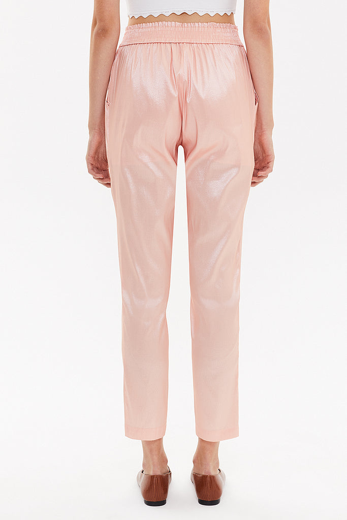 Salmon Elastic waist pants 41356