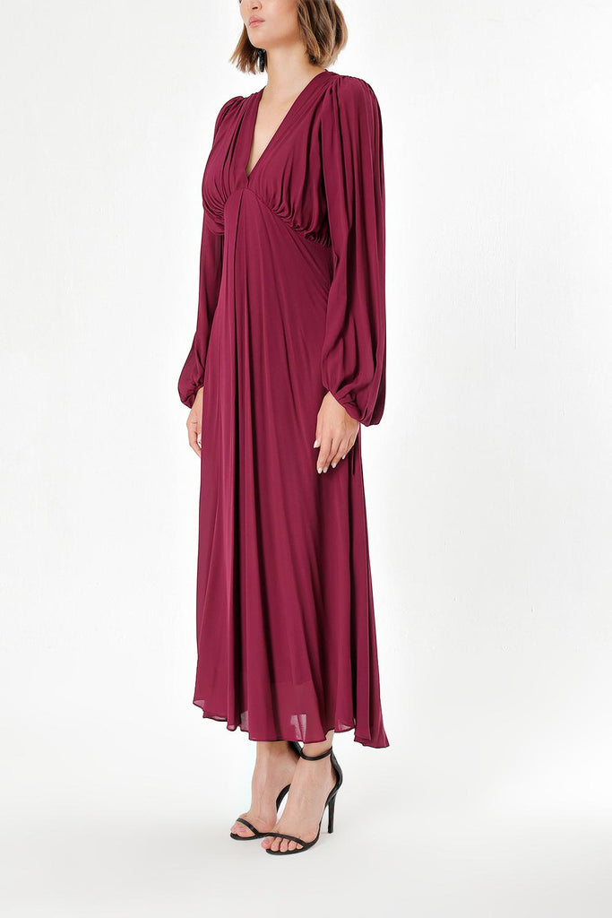Burgundy Viscosa dress 93847
