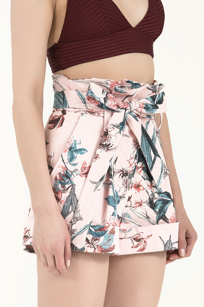 Salmon High waist  shorts 11095