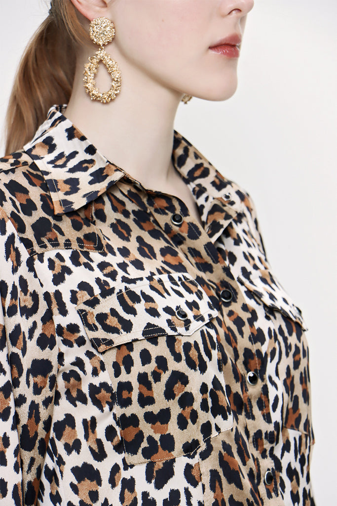Pars Snap-fastened fitted waist shirt  10759