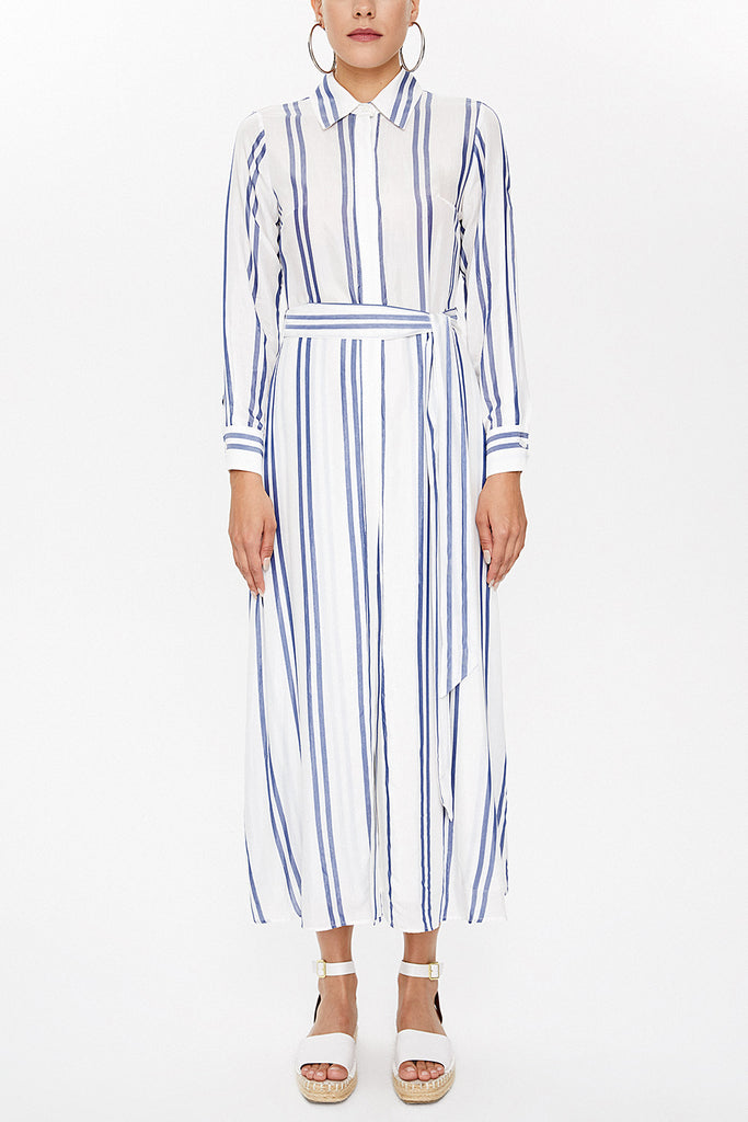 Blue Striped maxi dress  92879