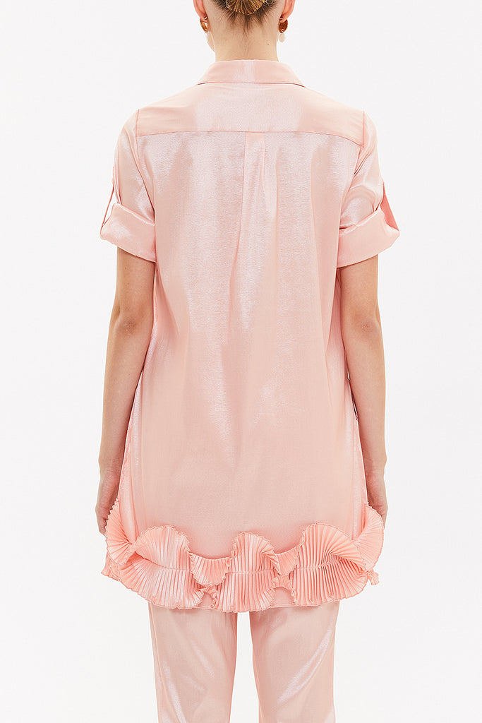 Salmon Pleated shirt 10735