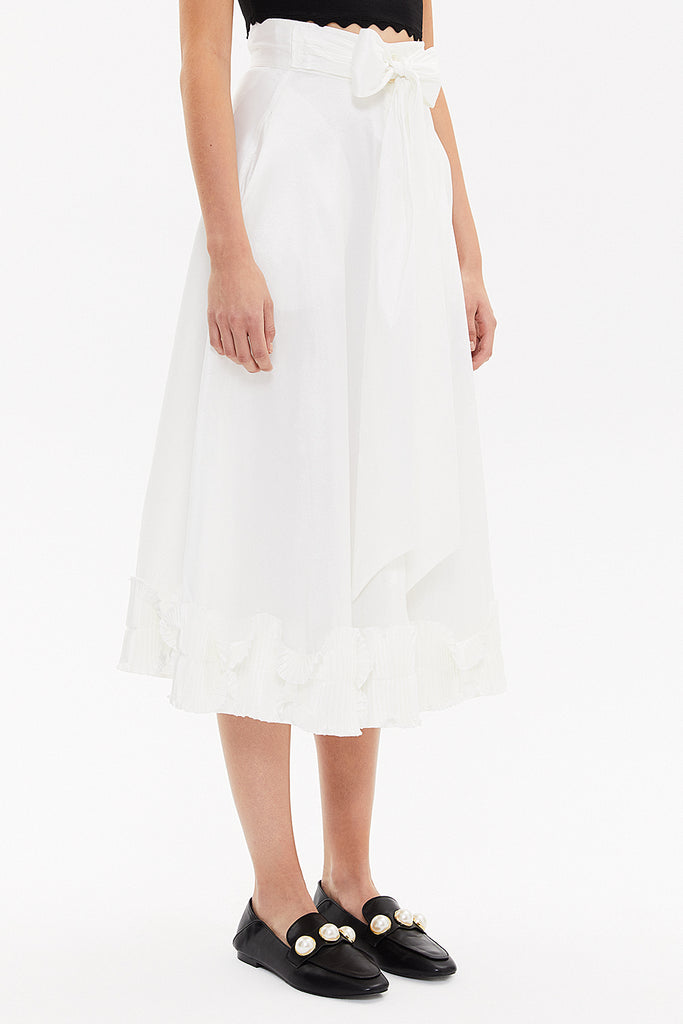 White Pleated skirt 81082