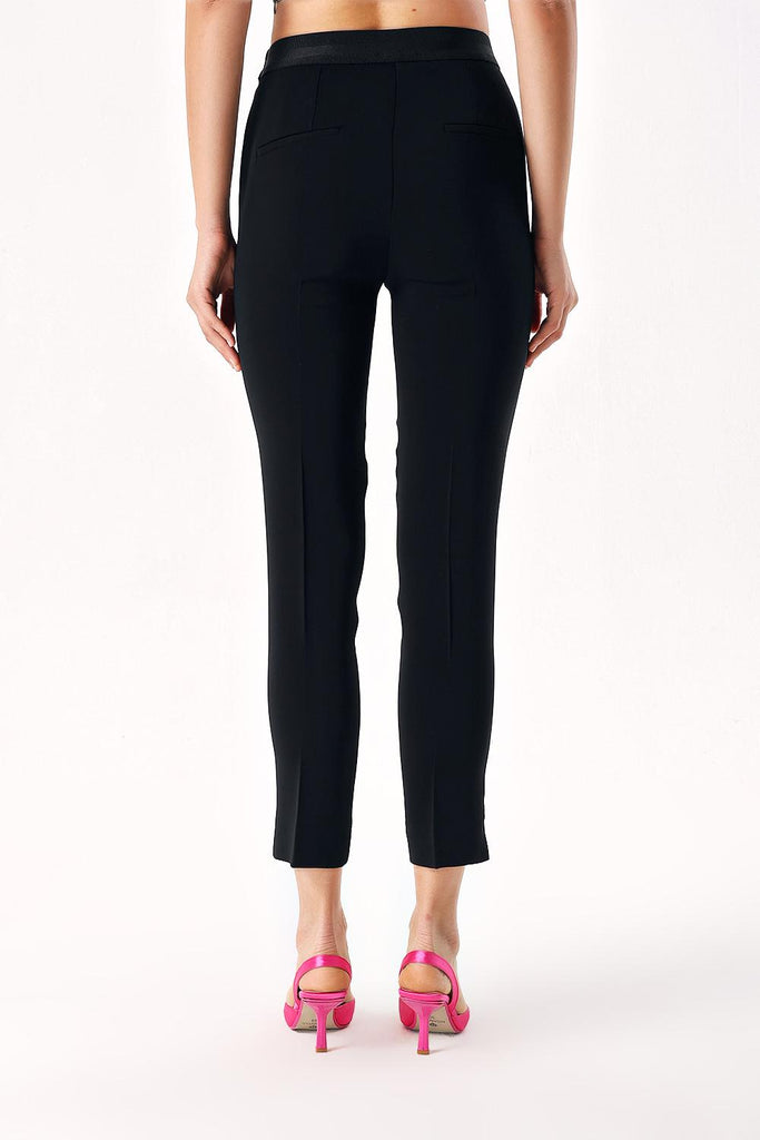 Black Five pocket  leg trousers 41643