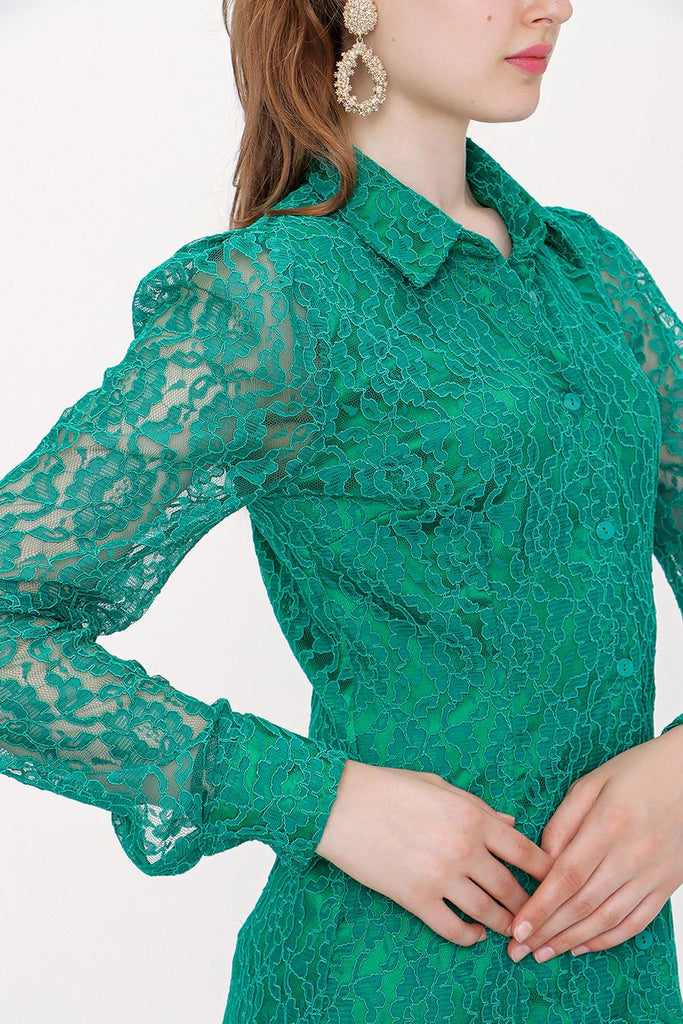 Green Lace suit 12269