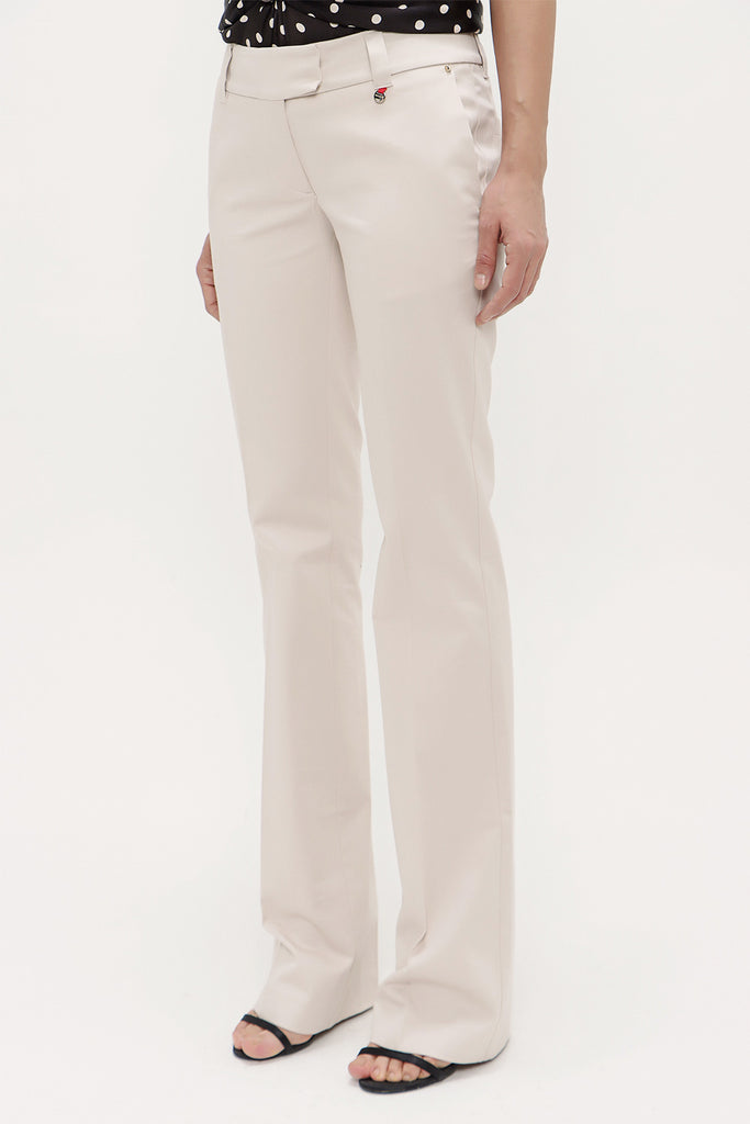 Beige Cotton pants 40677