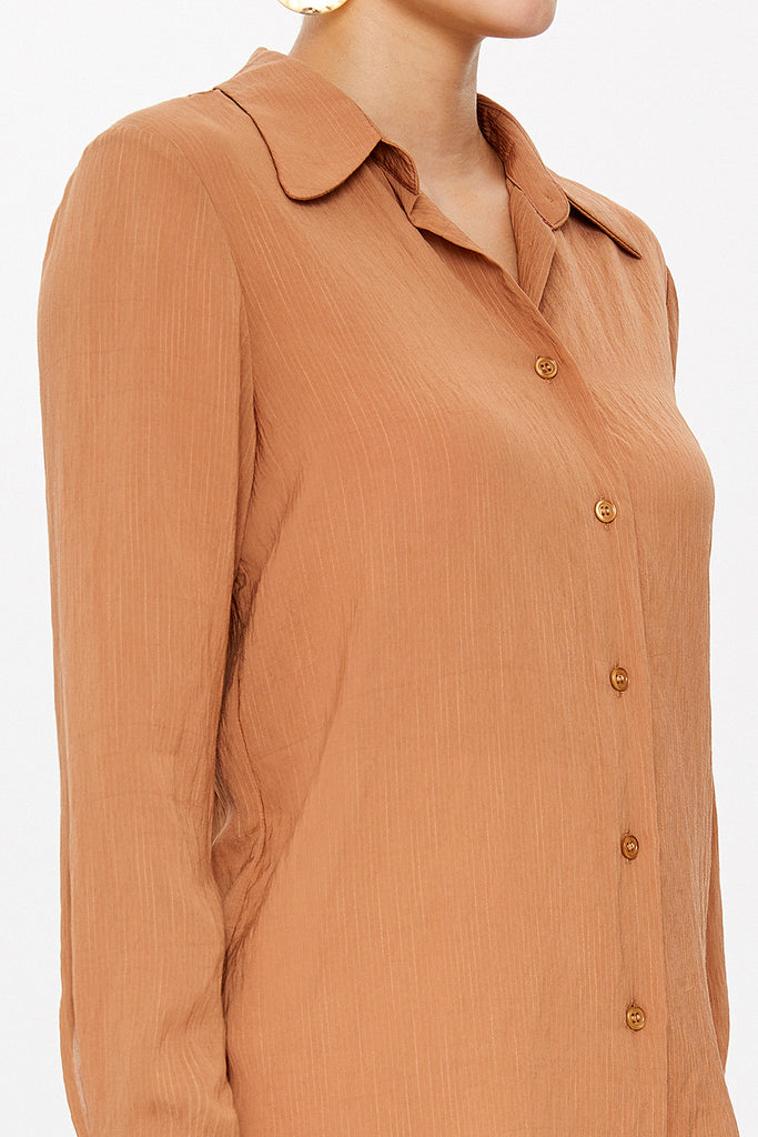 Camel Hair Wide cut shirt 10710