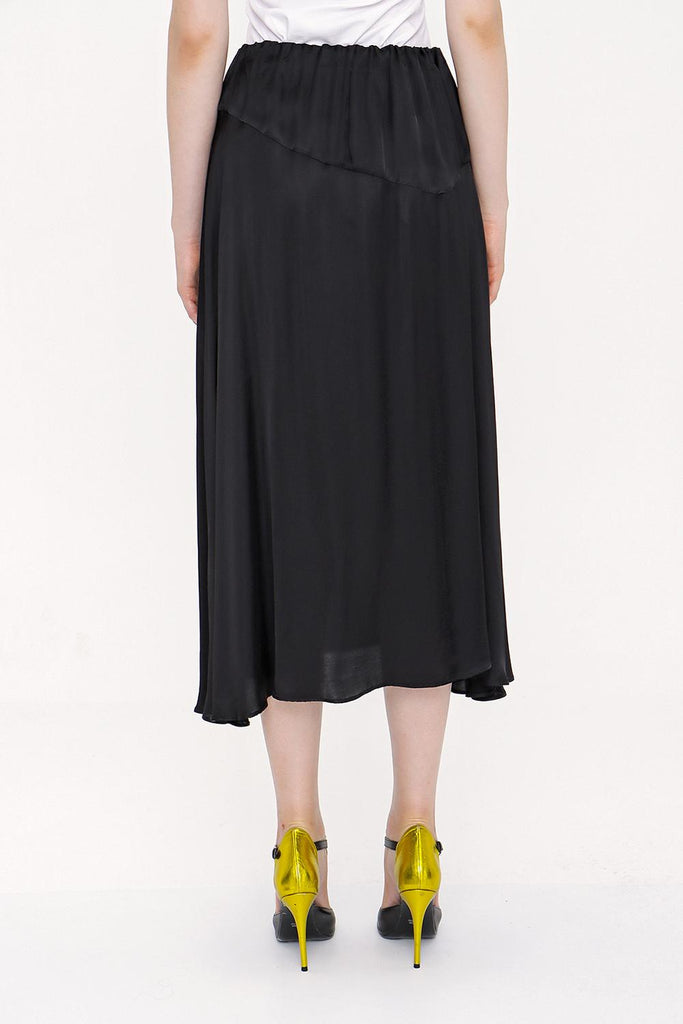 Black Elastic belt skirt 81203