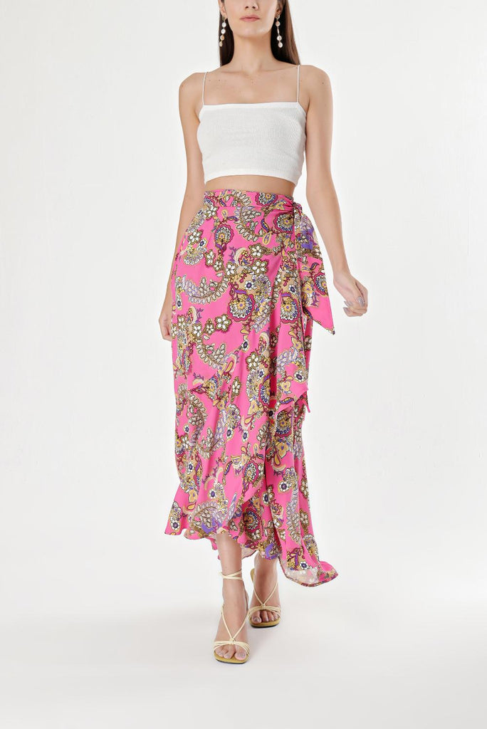 Pink Wrapped skirt 81249