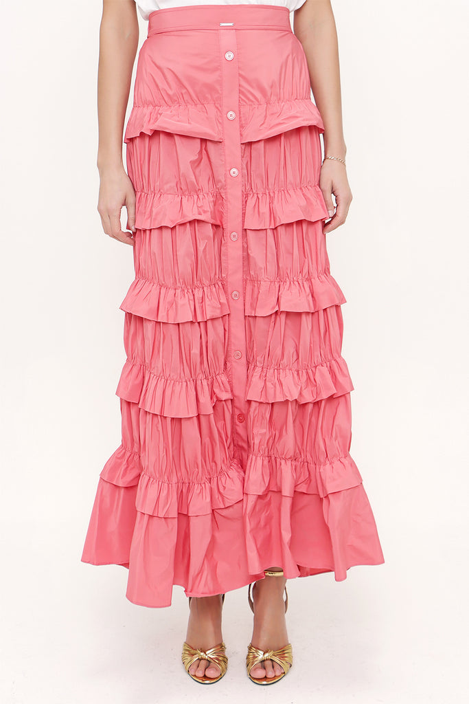 Salmon Pleated skirt 81168