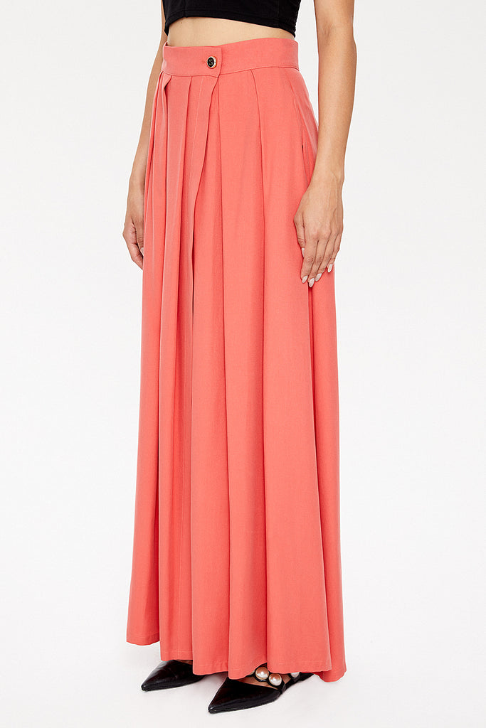 Coral Wrap-over maxi skirt  81068