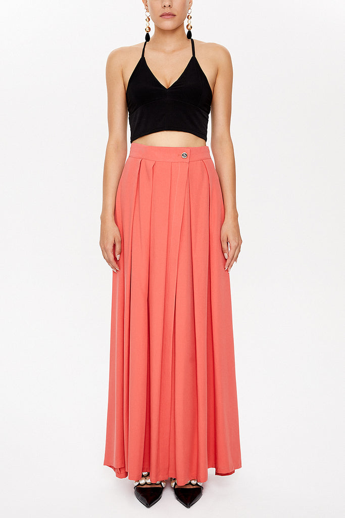 Coral Wrap-over maxi skirt  81068