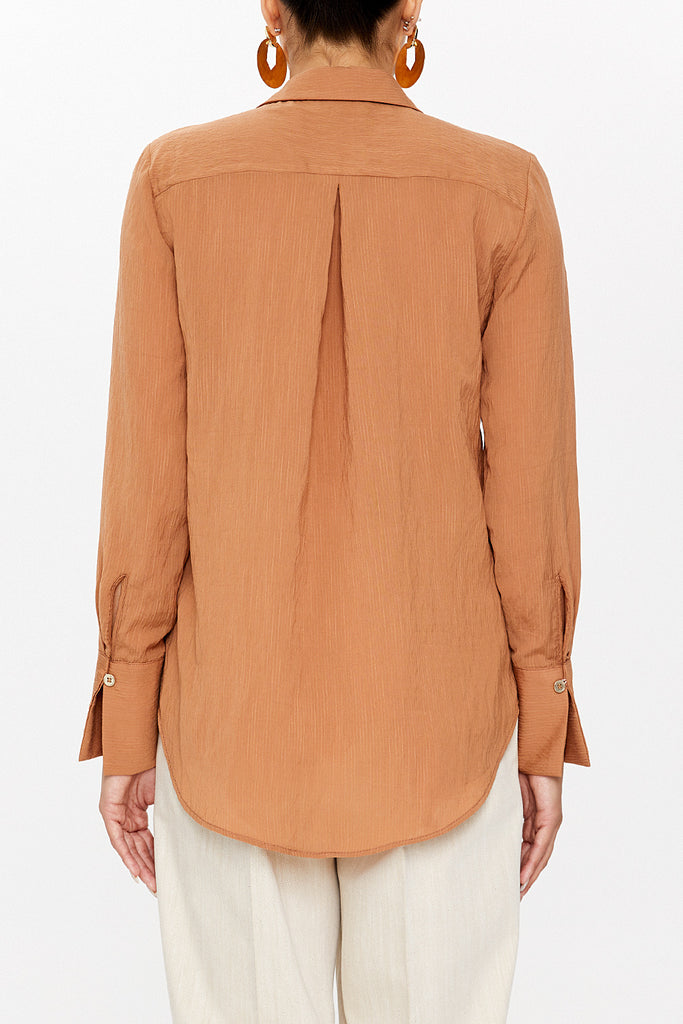 Camel Hair Wide cut shirt 10710