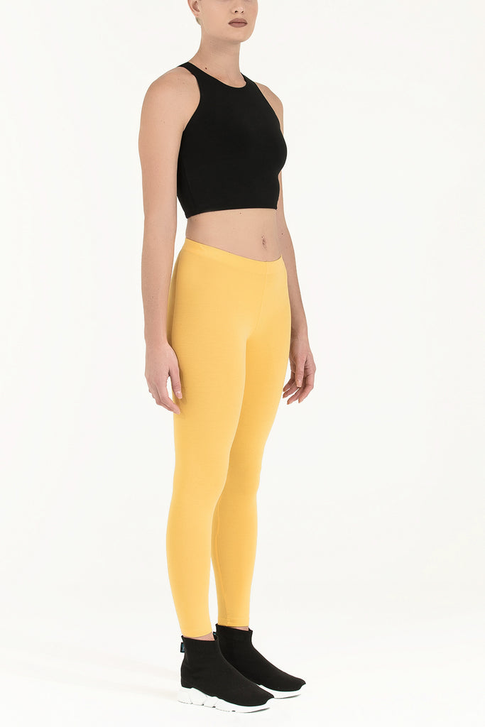 Yellow Woven  leggings 41164