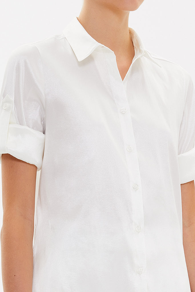 White Pleated shirt 10735