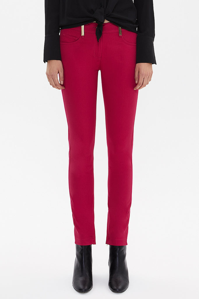 Fuchsia Slim fit cotton pants 40932