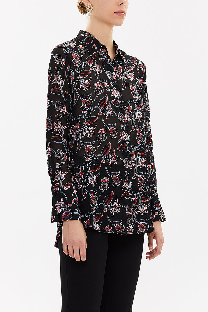 Black Red Shabby shirt  10746