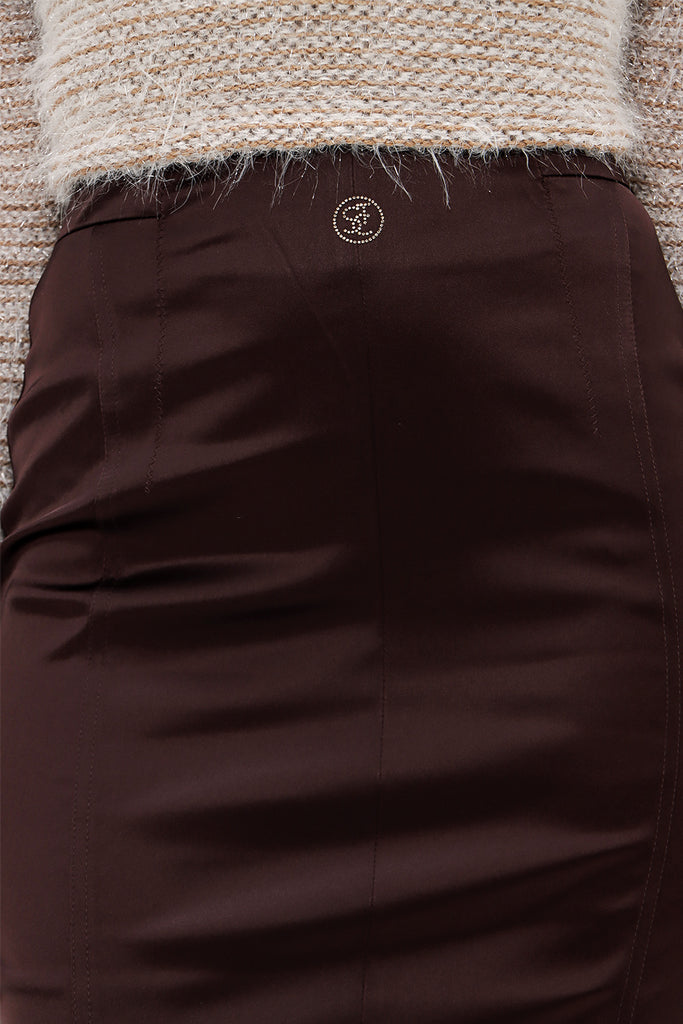 Brown Slim fit skirt 80436