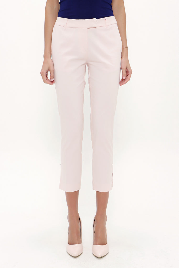 Pink Low- cut  and straight cut pants 41304