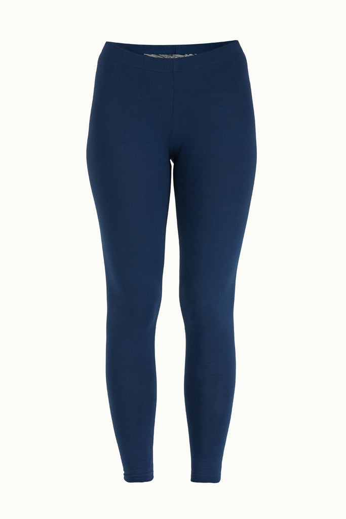 Navy Blue Woven  leggings 41164