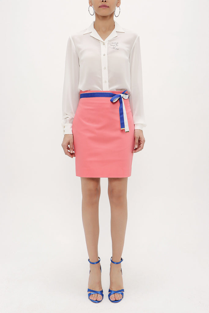 Coral Slim fit cotton skirt 80518