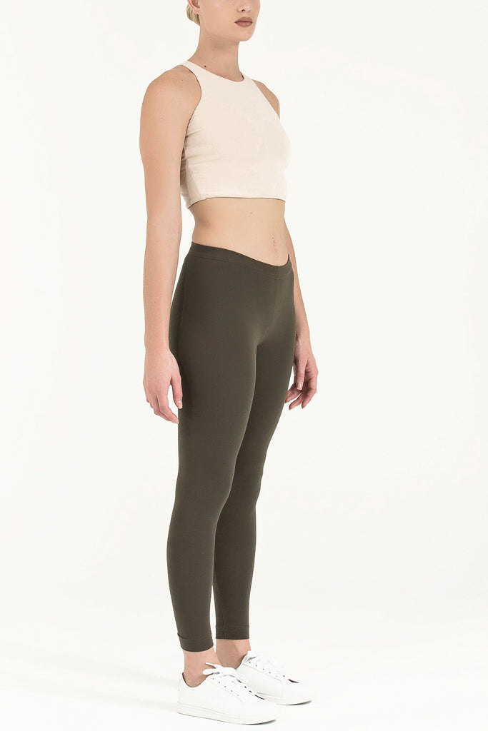 Khaki Woven  leggings 41164