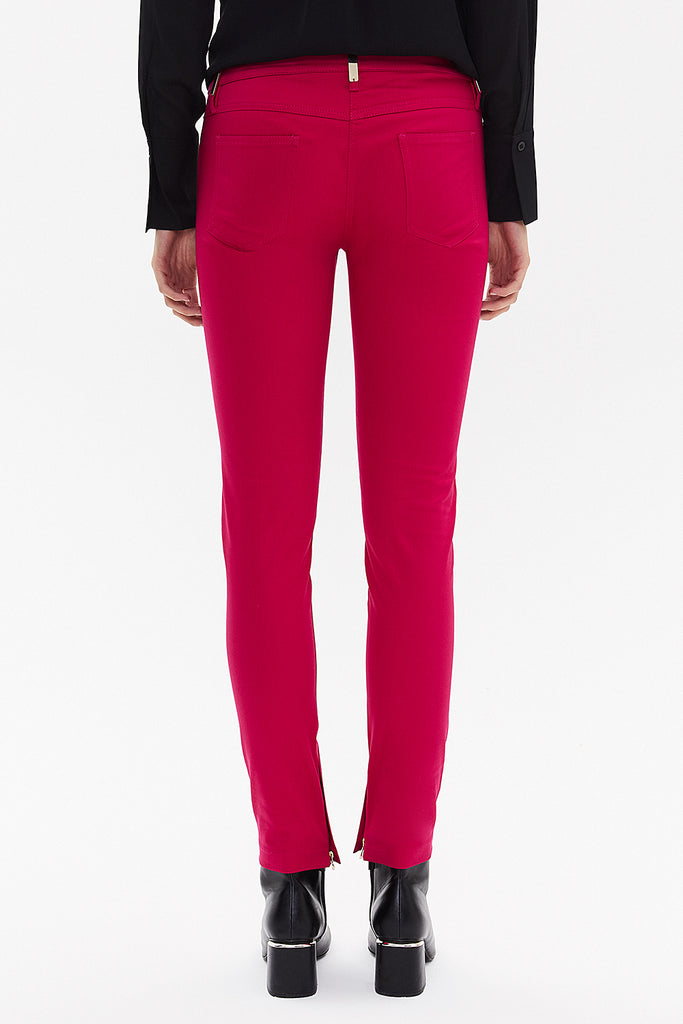 Fuchsia Slim fit cotton pants 40932