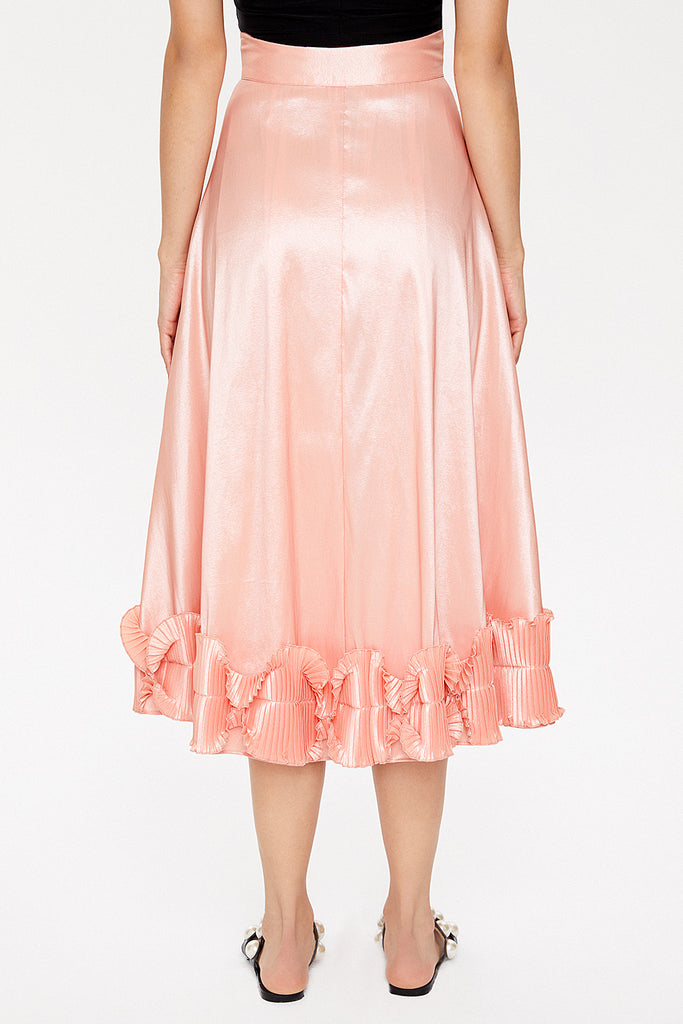 Salmon Pleated skirt 81082