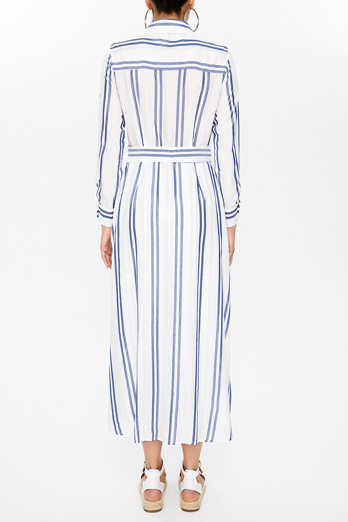Blue Striped maxi dress  92879