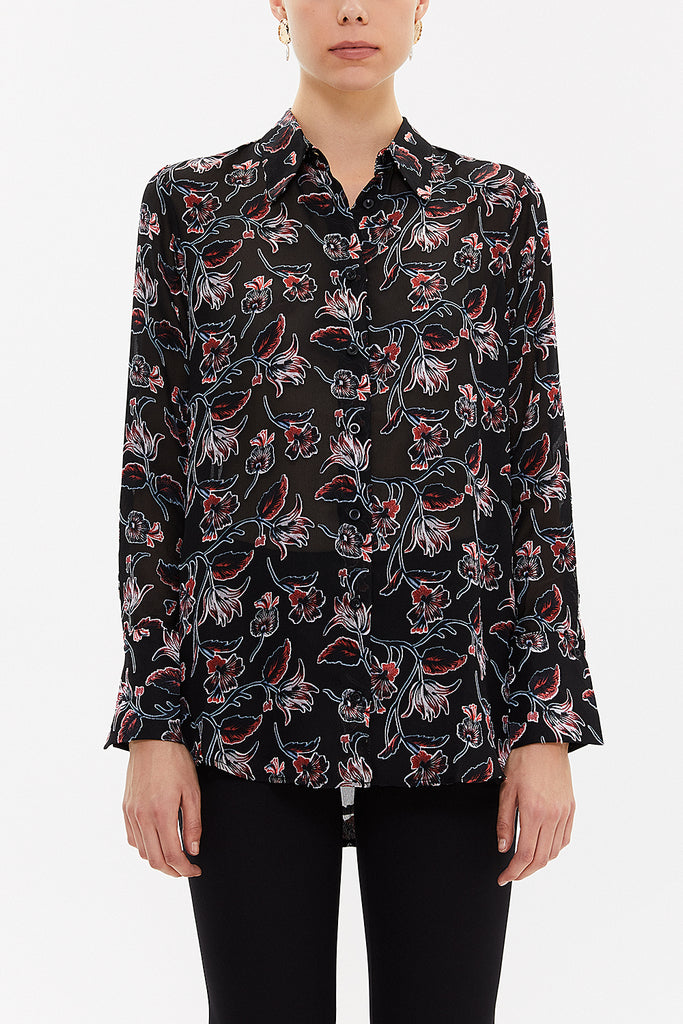 Black Red Shabby shirt  10746