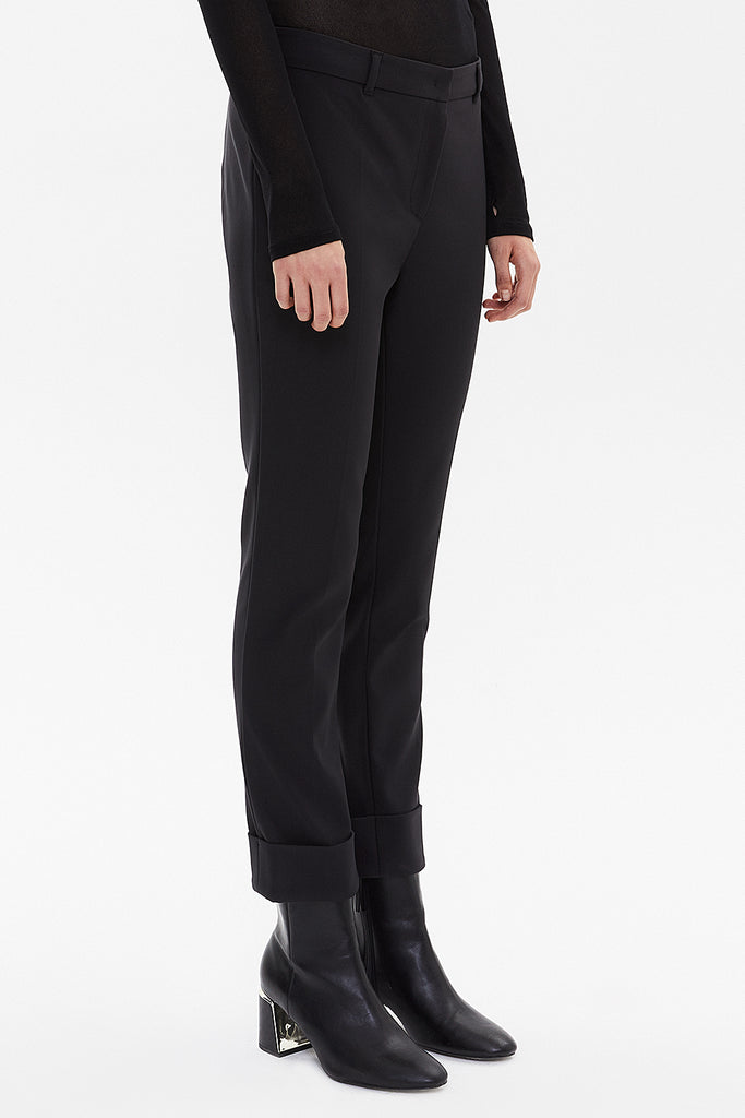 Black Turn-ups slim fit Pants 41272