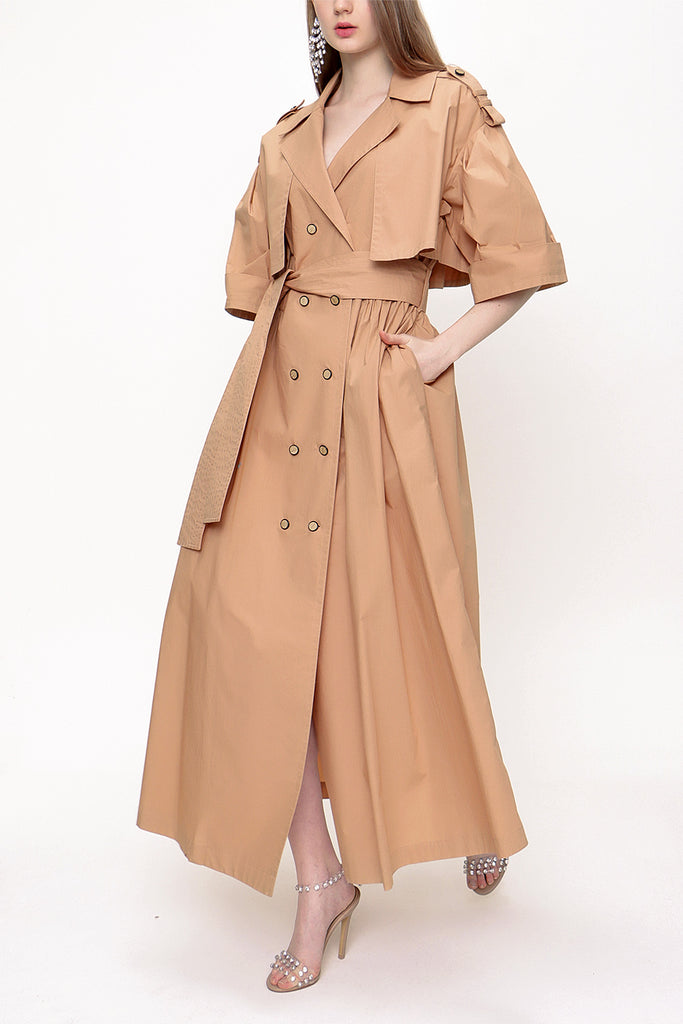 Camel Hair Reefing trenchdress   93501