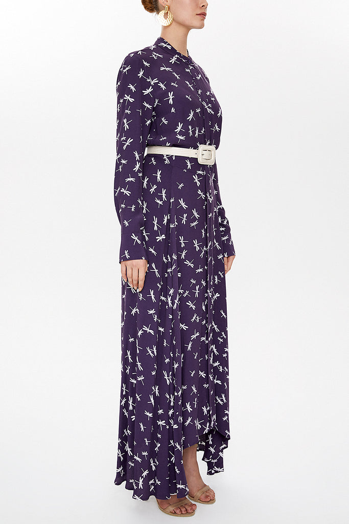 Purple Printed maxi dress 93238